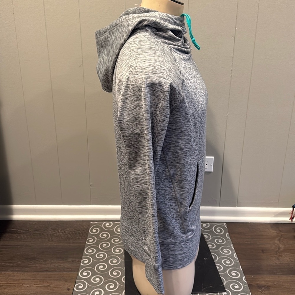 Calvin Klein Performance Small Hoodie Sweater Ruched Neck with Drawstring Pocket - Picture 3 of 7